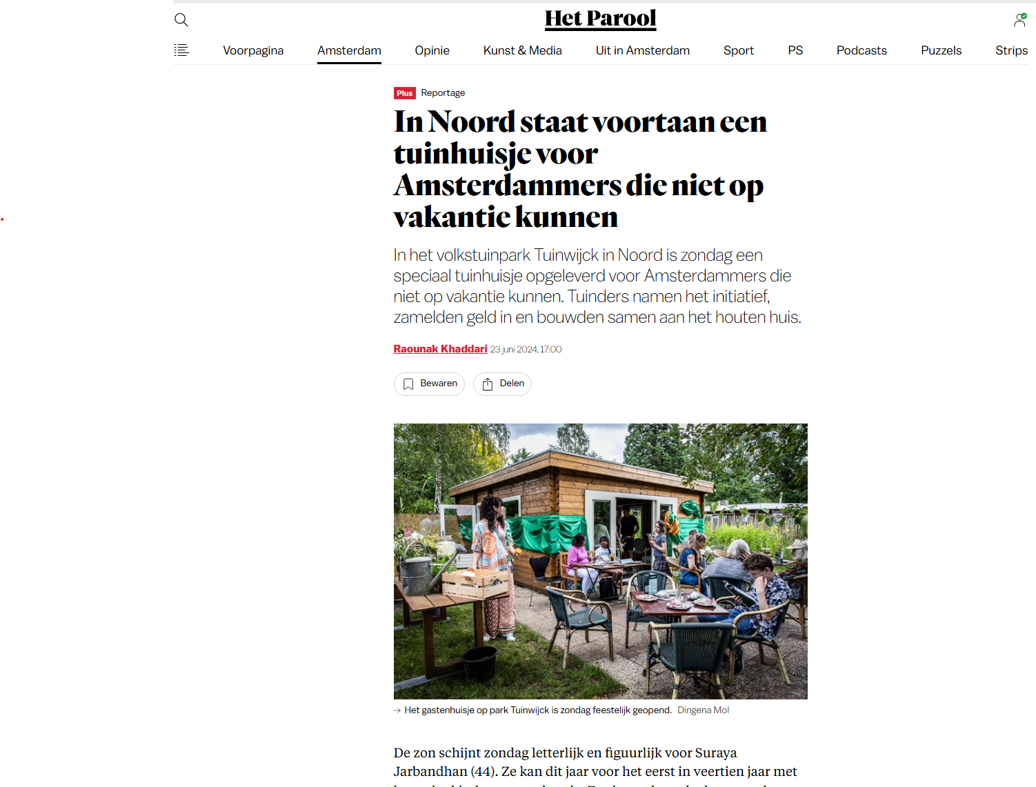 Tuinrijck in het Parool